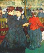 At the Moulin Rouge, Two Women Waltzing Henri de toulouse-lautrec